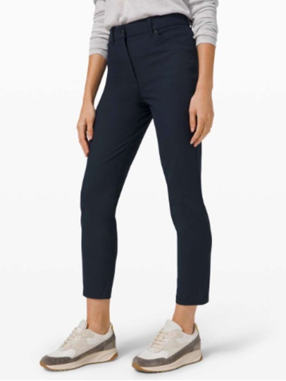Lululemon City Sleek 5 Pocket 7/8 Pant Ankle Chino True Navy Warpstreme Size 4